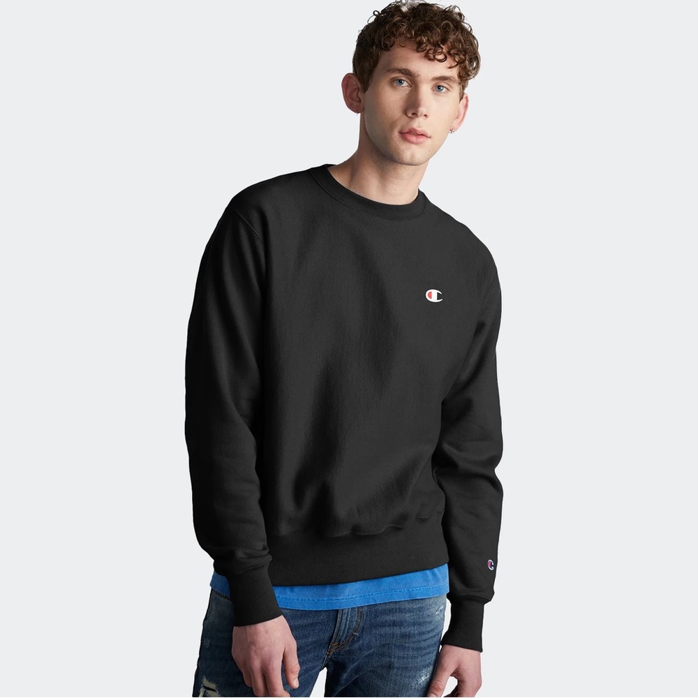 Champion Men's Black Crewneck Sweater